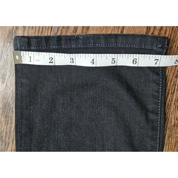 CAbi #517 Black Dark Wash Jeans STRETCH Cropped NWT Women's Size 6 - Picture 9 of 15